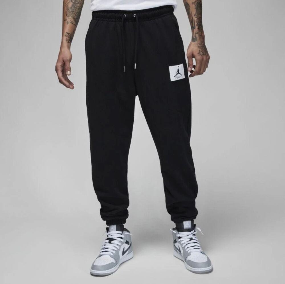 Nike Air Jordan Flight Essential Statement Sweatpants Black Cotton Men's Large